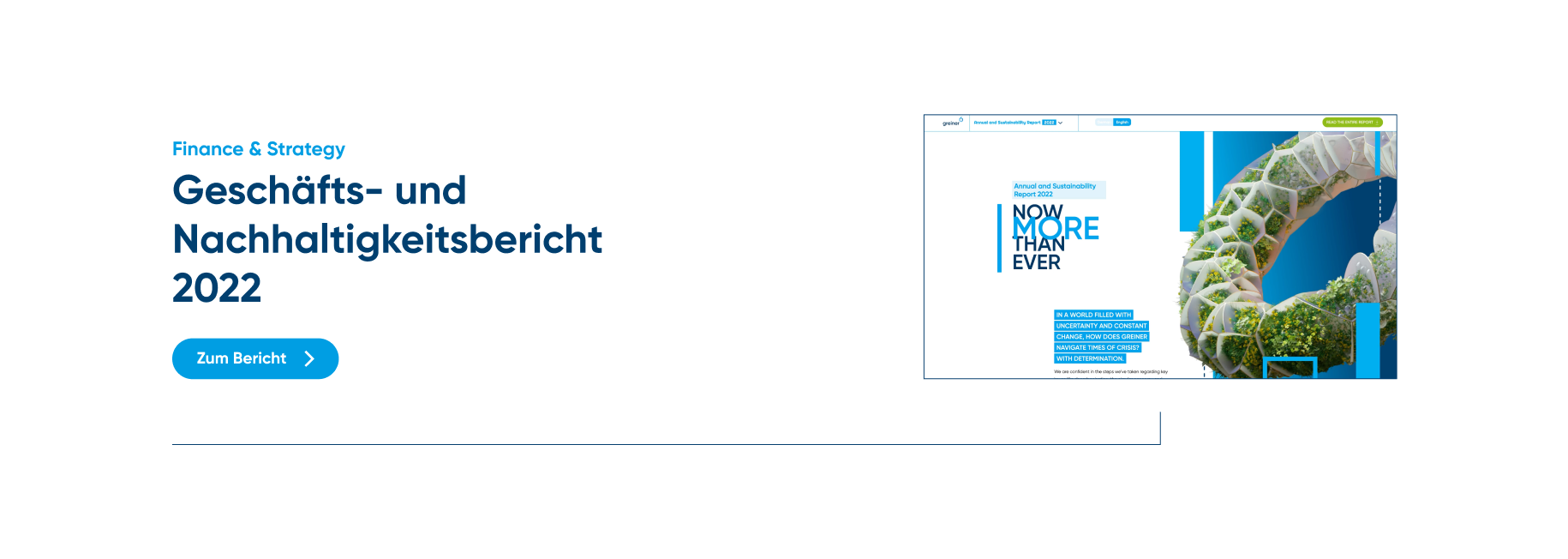 Geschäfts- und Nachhaltigkeitsbericht 2022 teaser
