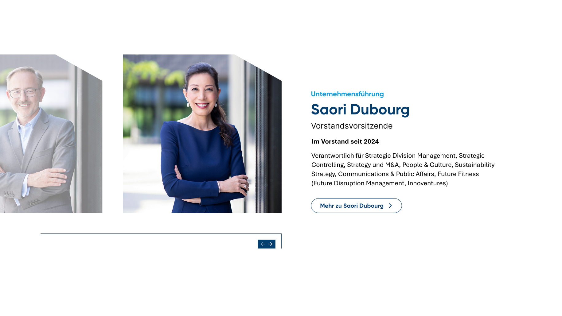 Greiner Vorstand profile — Im Vorstand seit 2024