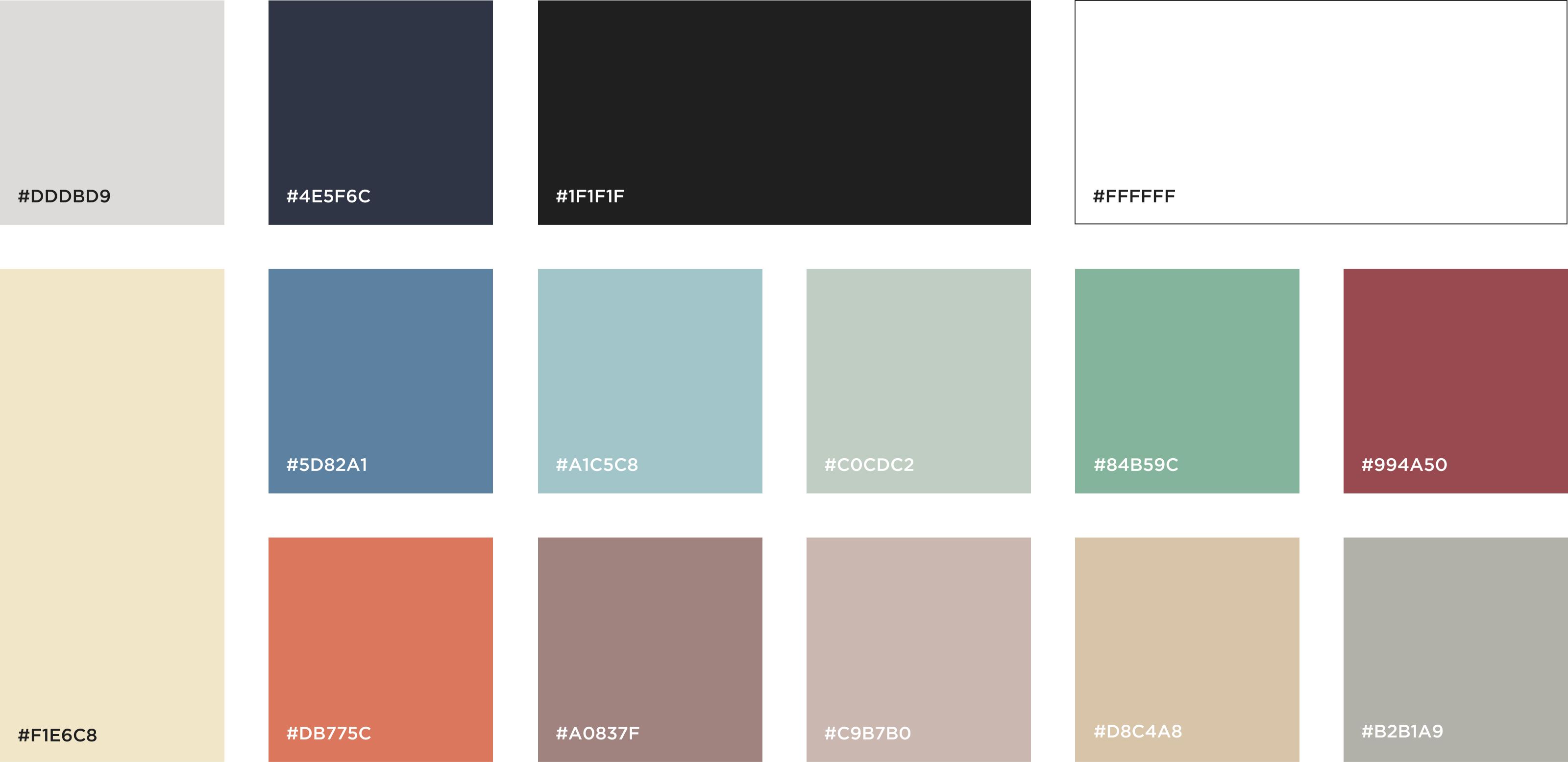 Homerun colour palette
