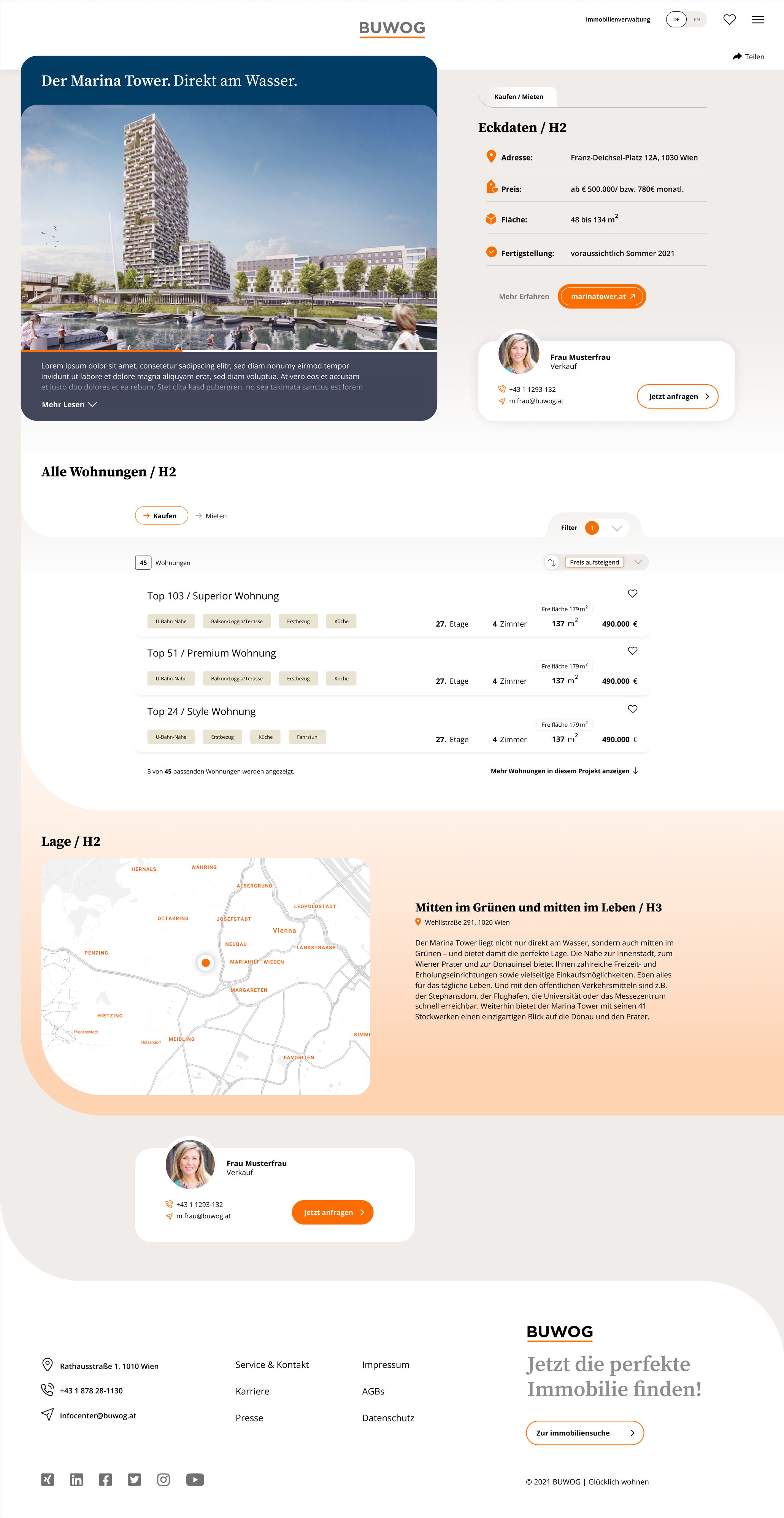 Buwog.at Project Page Desktop